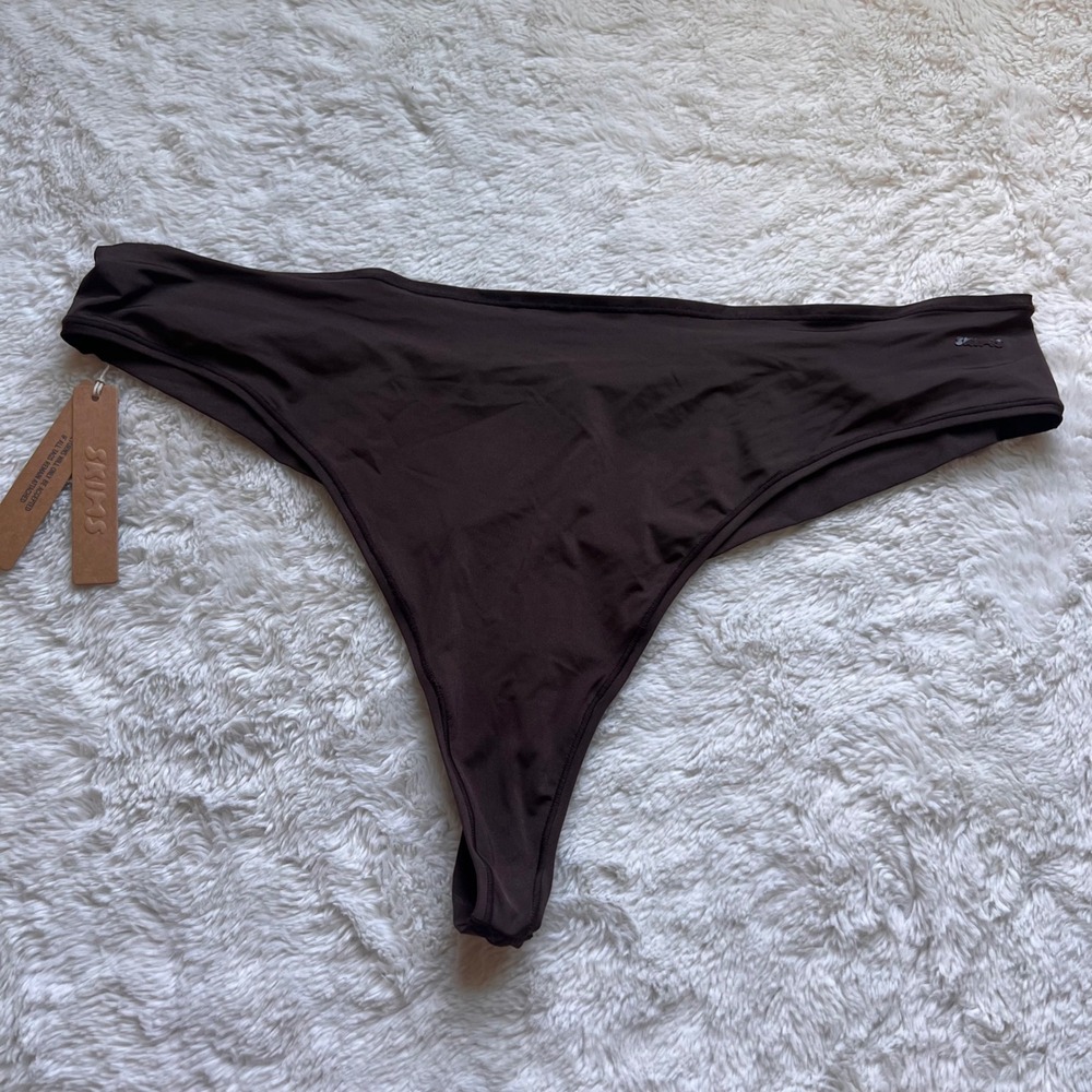 Skims Body Thong Espresso Brown PN-THG-2867 Women's Size 3X New - Picture 3 of 12